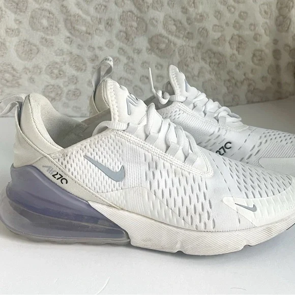 Nike White and Purple Air Max 270 Sneakers - Picture 3 of 7